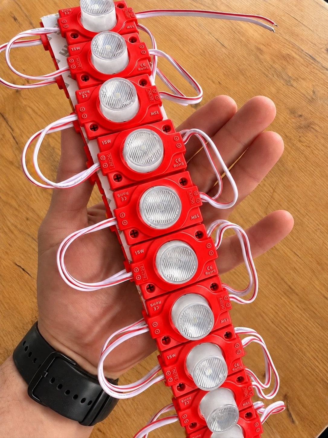 Moduł LED Czerwony SMD 12V Jednopunktowy IP65 Wodoodporny 1,5W - zdjęcie 8