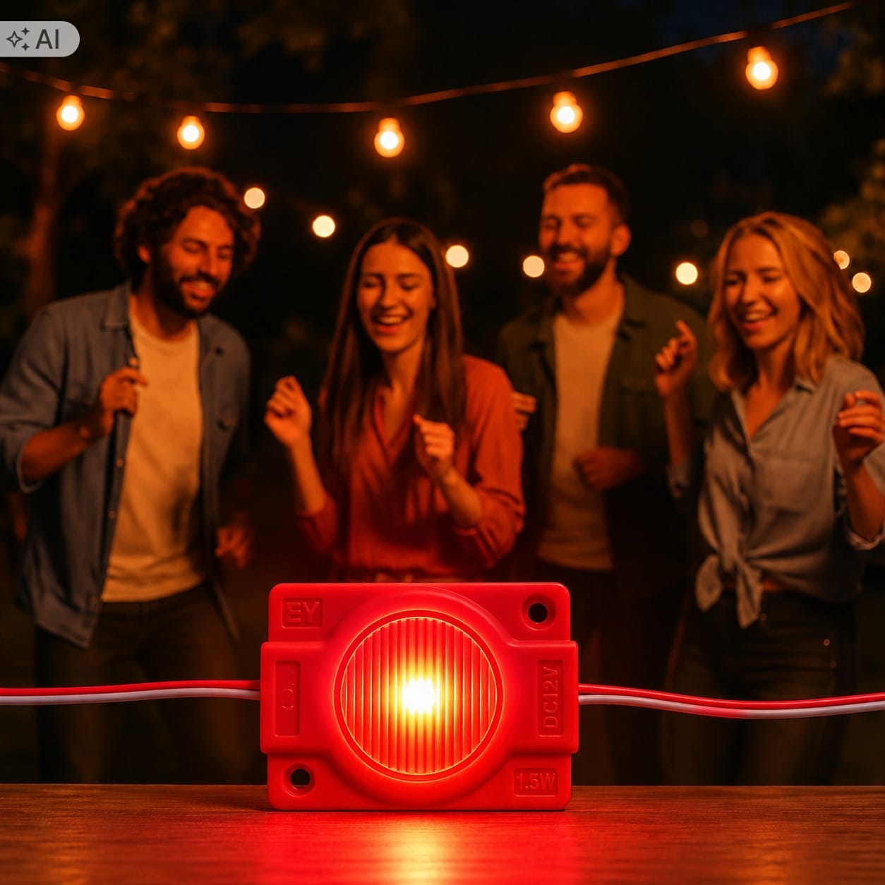 Moduł LED Czerwony SMD 12V Jednopunktowy IP65 Wodoodporny 1,5W - zdjęcie 5