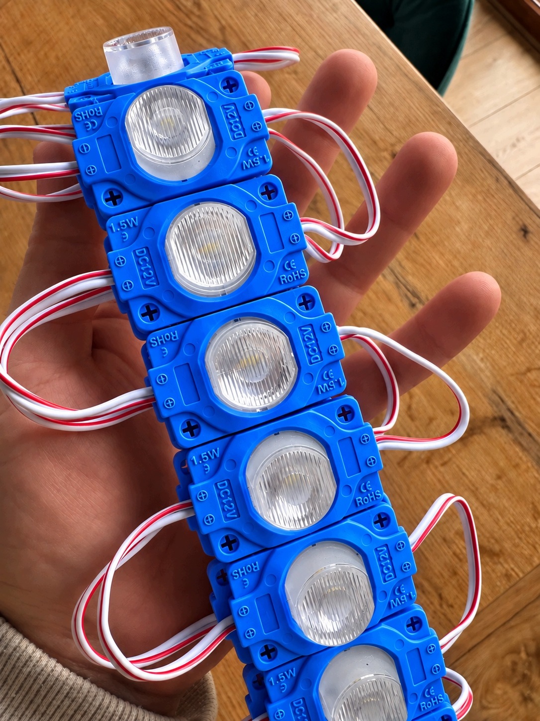 Moduły LED Niebieskie 12V 1,5W IP65 SMD Wodoodporne Do Kasetonów 20 szt. - zdjęcie 10