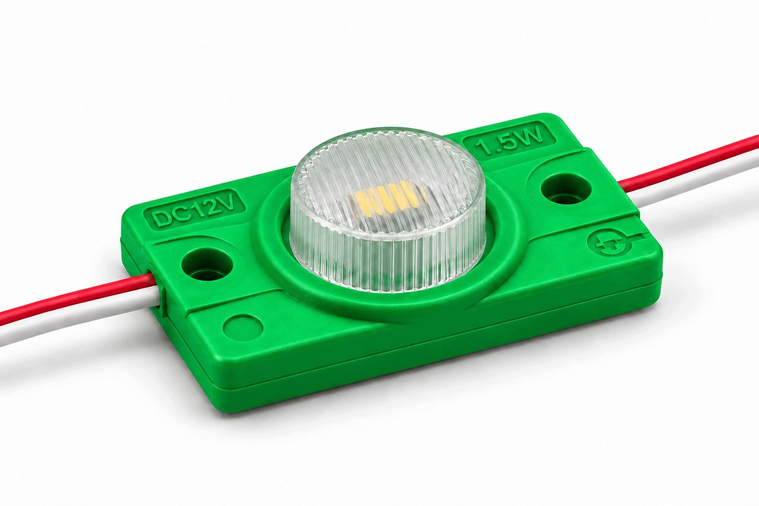 Moduł LED Zielony SMD 12V Jednopunktowy IP65 Wodoodporny 1,5W - zdjęcie 3