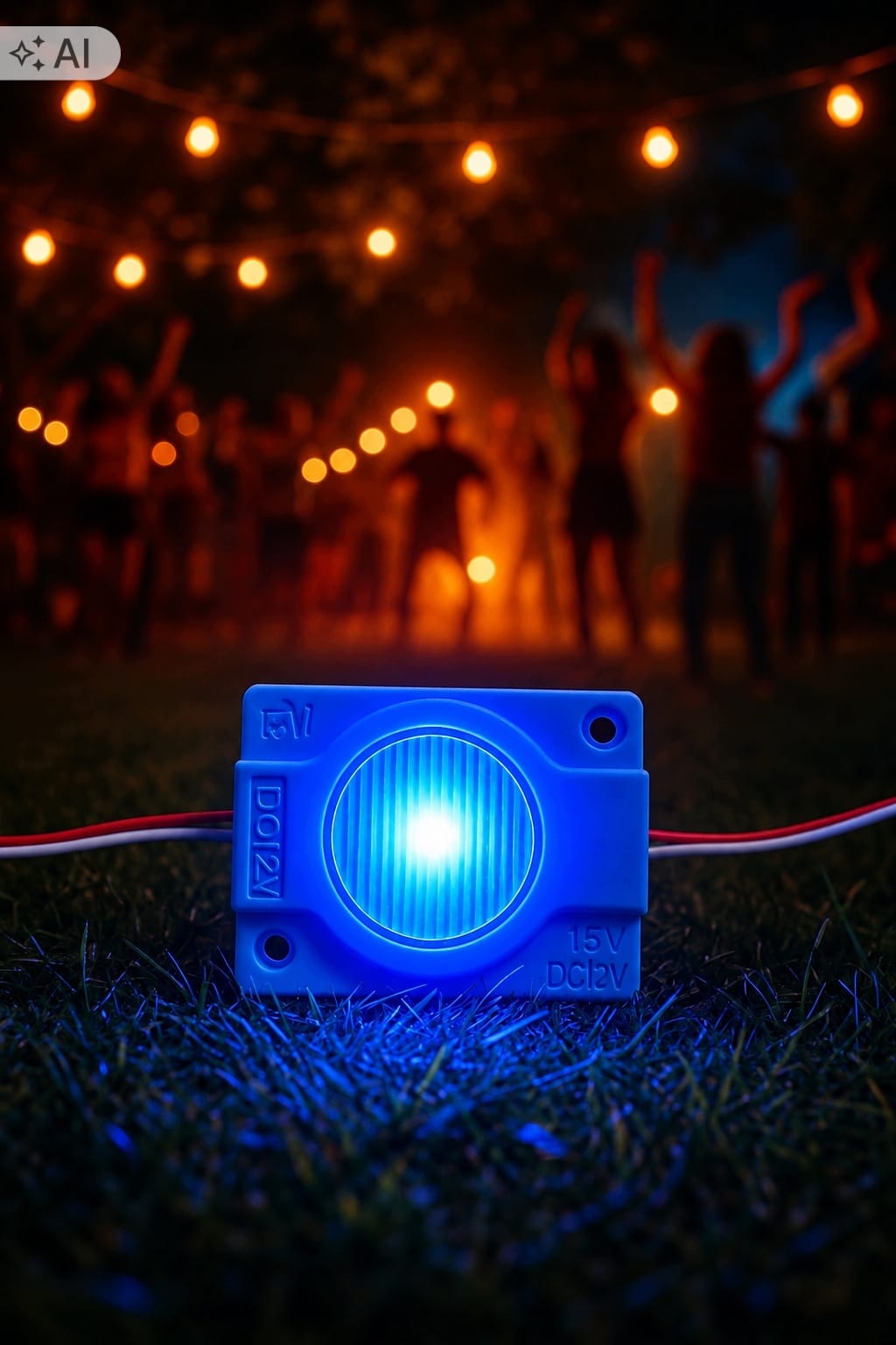 Moduł LED Niebieski SMD 12V Jednopunktowy IP65 Wodoodporny 1,5W - zdjęcie 4