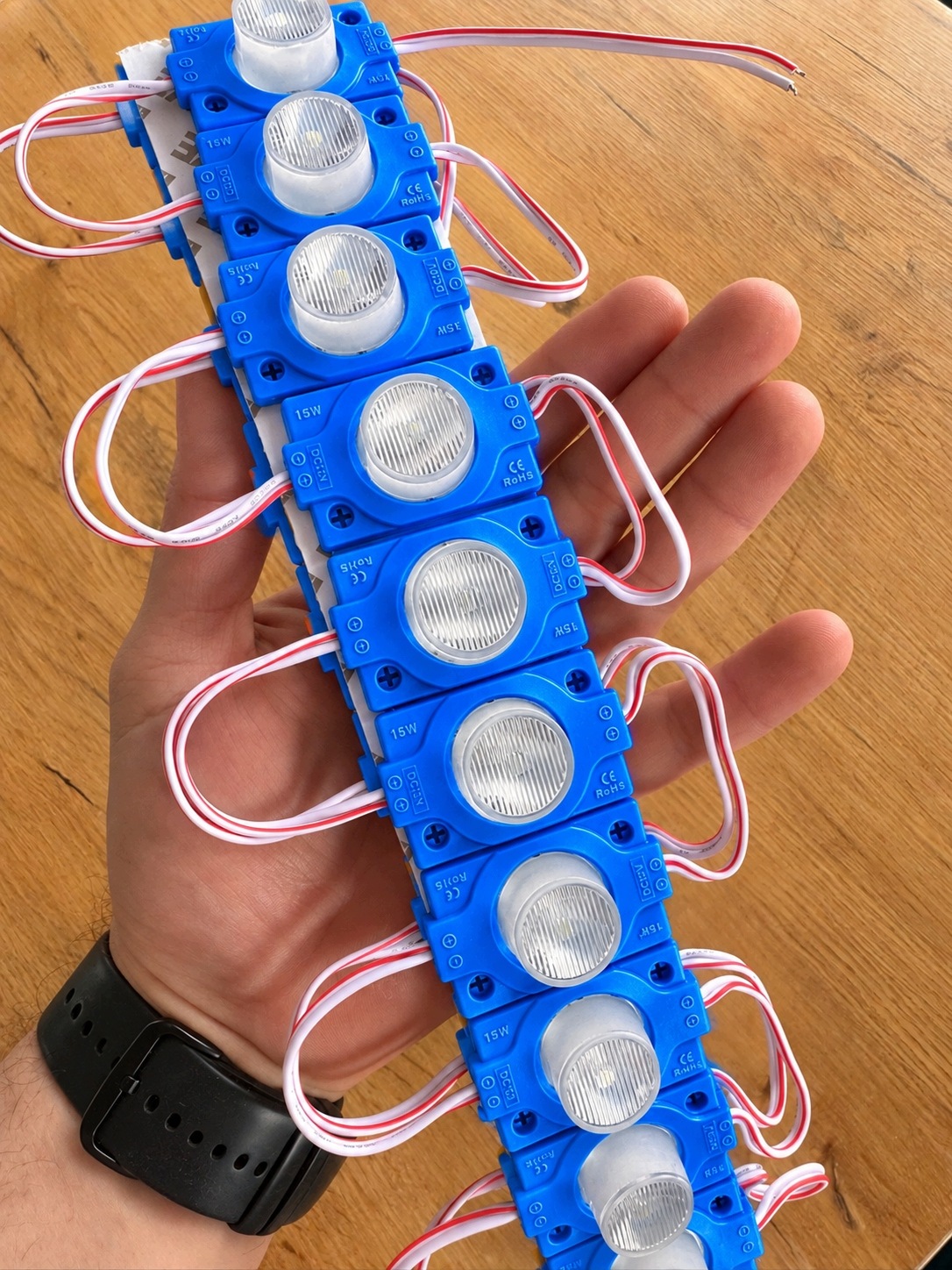Moduły LED Niebieskie 12V 1,5W IP65 SMD Wodoodporne Do Kasetonów 20 szt. - zdjęcie 9