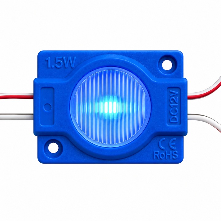 Moduł LED Niebieski SMD 12V Jednopunktowy IP65 Wodoodporny 1,5W