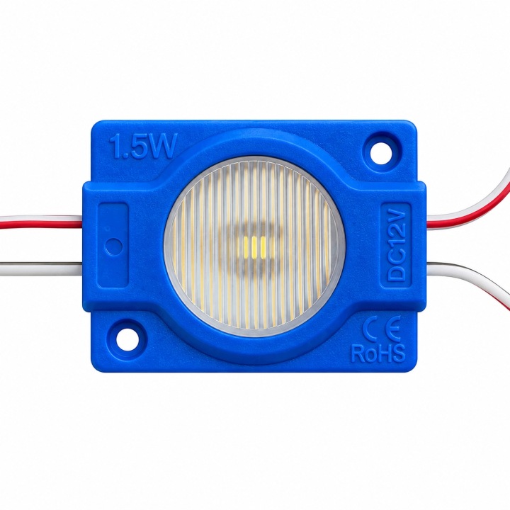 Moduł LED Niebieski SMD 12V Jednopunktowy IP65 Wodoodporny 1,5W - obrazek 2