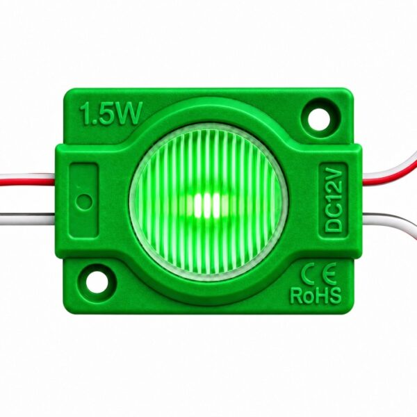 Moduł LED Zielony SMD 12V Jednopunktowy IP65 Wodoodporny 1,5W
