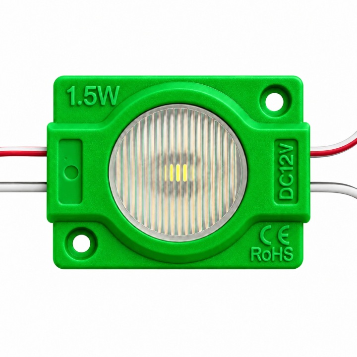 Moduł LED Zielony SMD 12V Jednopunktowy IP65 Wodoodporny 1,5W - obrazek 2