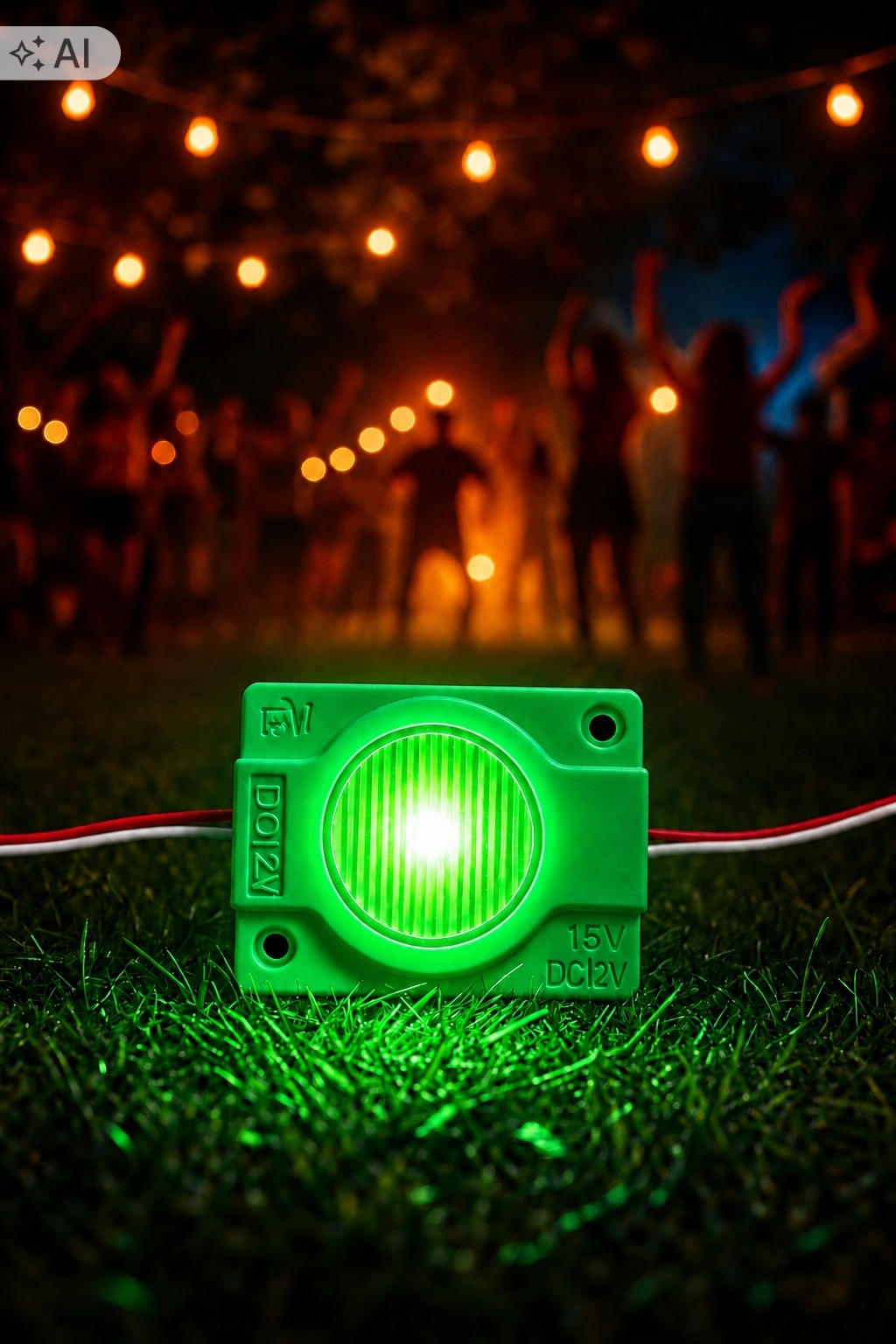 Moduł LED Zielony SMD 12V Jednopunktowy IP65 Wodoodporny 1,5W - zdjęcie 4
