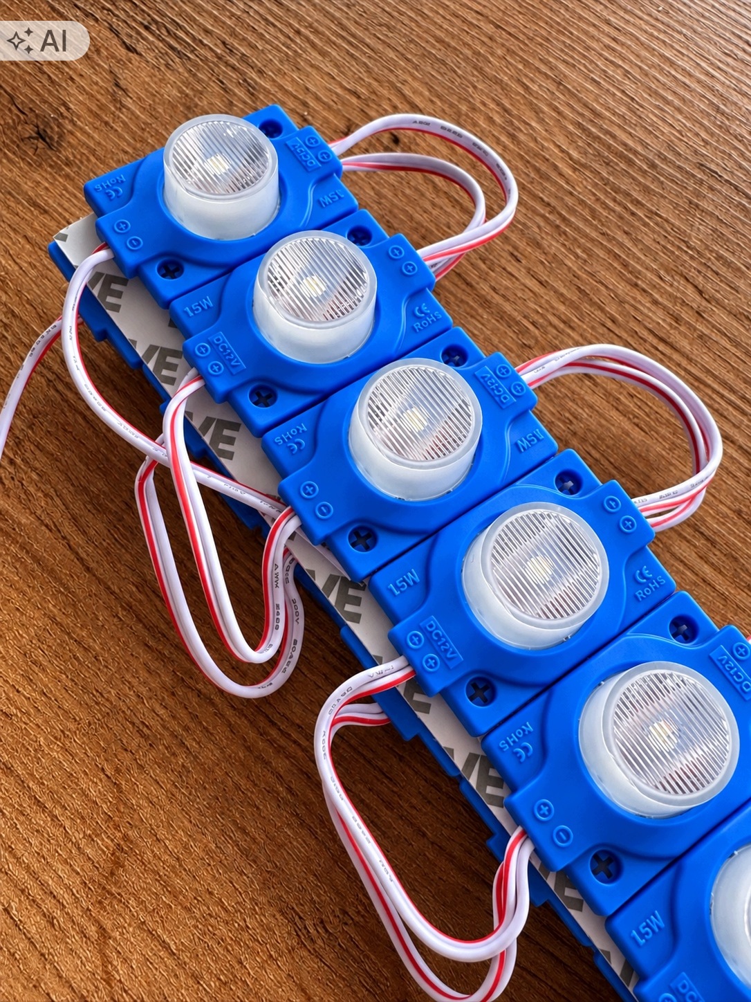 Moduł LED Niebieski SMD 12V Jednopunktowy IP65 Wodoodporny 1,5W - zdjęcie 7