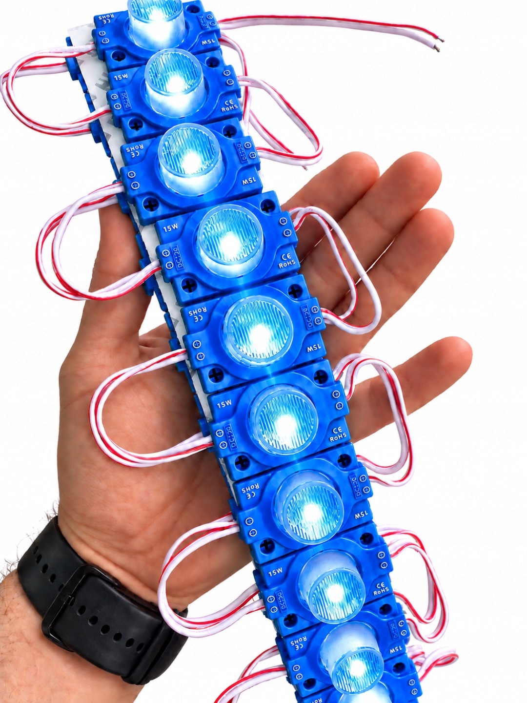 Moduły LED Niebieskie 12V 1,5W IP65 SMD Wodoodporne Do Kasetonów 20 szt.