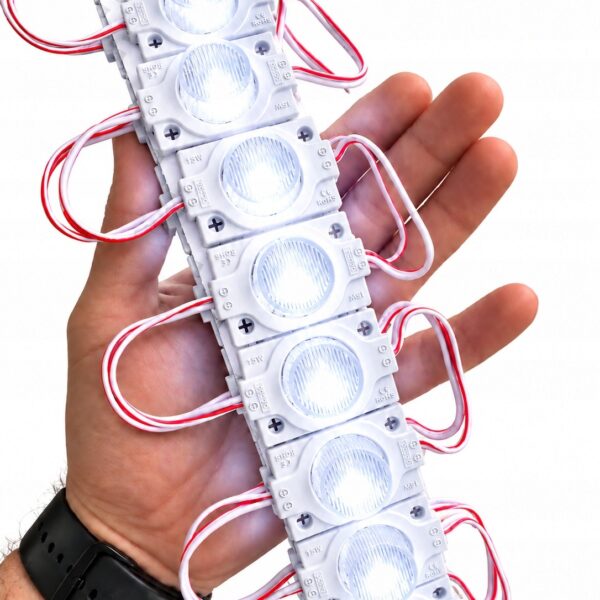 Wodoodporny Moduł LED SMD 1,5W 12V IP65 Biała Zimna Do Kasetonów 20 szt