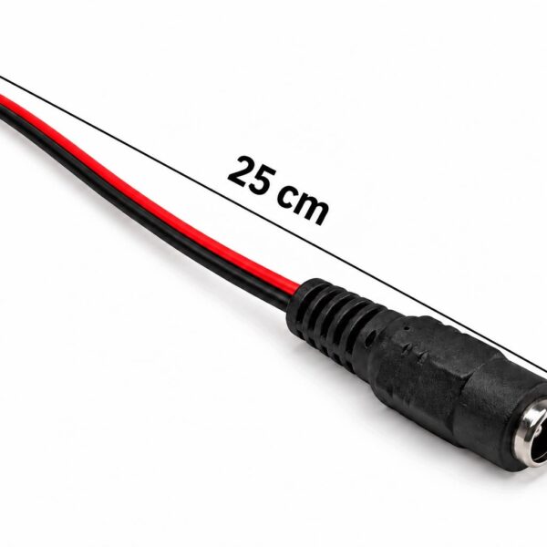 Złączka DC Żeńska 24cm Gniazdo z Przewodem Do Taśm Neonów LED Kamer - zdjęcie 2