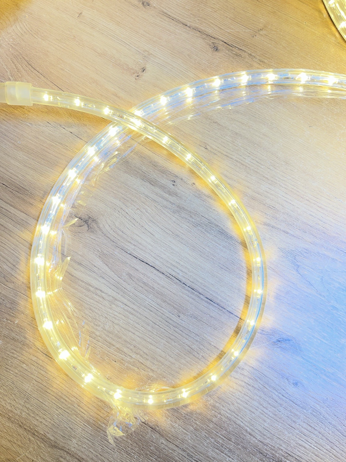 Wąż Świetlny LED 13mm 2 PIN Biały Ciepły Zewnętrzny Świąteczny - zdjęcie 7