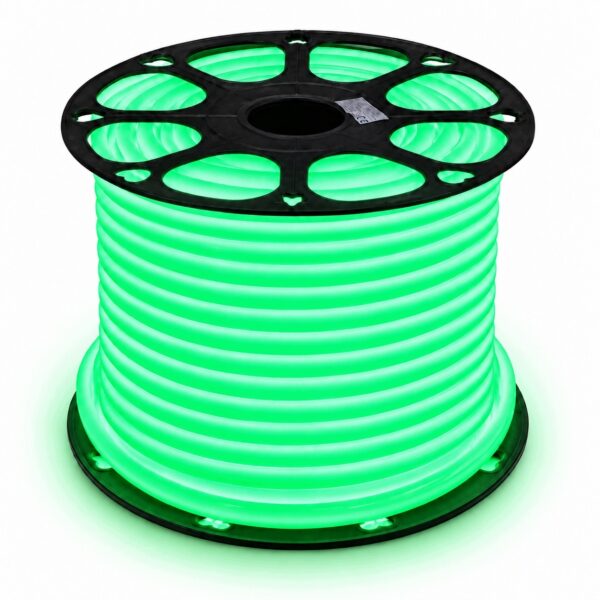 Zielony Neon LED Flex 360° 230V Okrągły Zewnętrzny Cięcie Co 10cm - zdjęcie 2