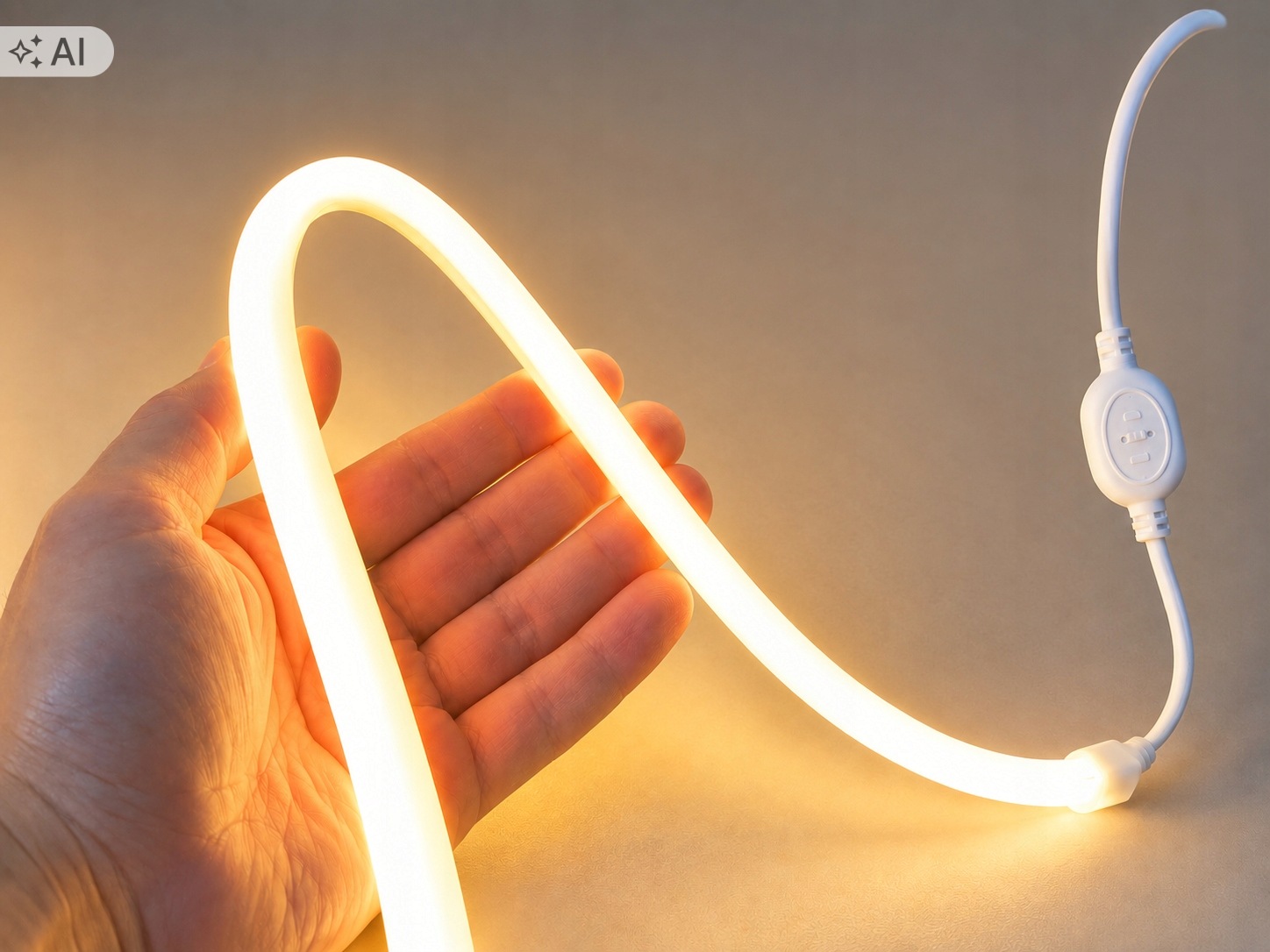 Neon Led Flex 360 LED Biały Ciepły Okrągły Cięty co 10cm Zewnętrzny 230V - zdjęcie 16