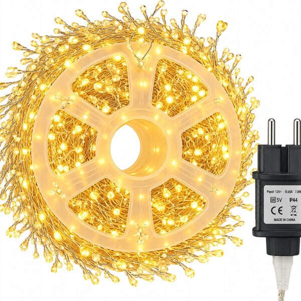 Lampki Choinkowe LED Igiełki 84m 2100 LED Ciepła Biel Girlanda IP44