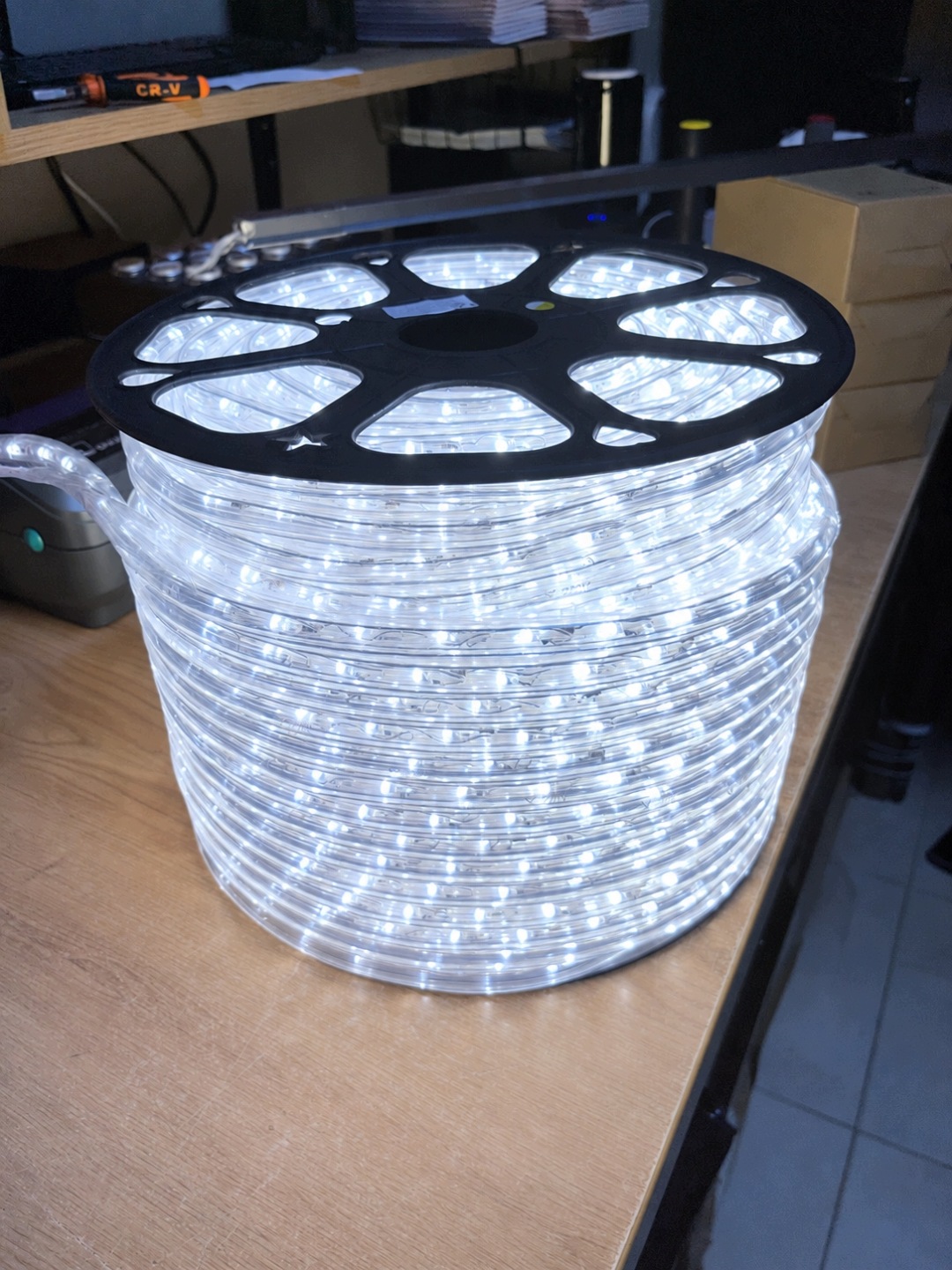 Wąż Świetlny LED 13mm 2 PIN Biały Zimny Zewnętrzny Świąteczny - obrazek 8