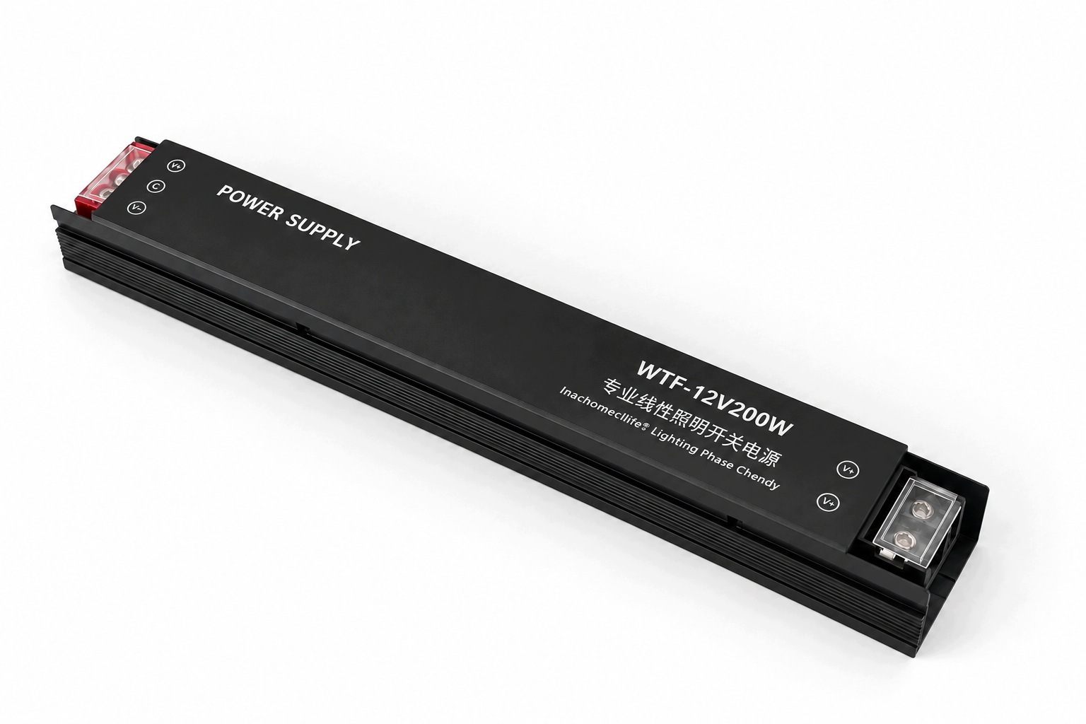 Zasilacz Slim LED 12V 200W Aluminiowy Do Neonów Taśm WTF-12V200W - zdjęcie 2