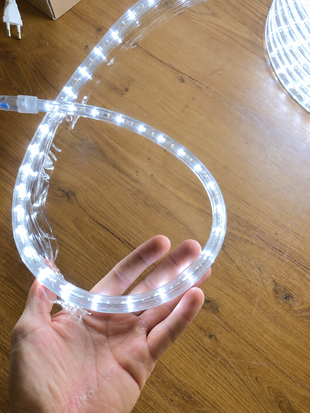 Wąż Świetlny LED 13mm 2 PIN Biały Zimny Zewnętrzny Świąteczny - zdjęcie 3